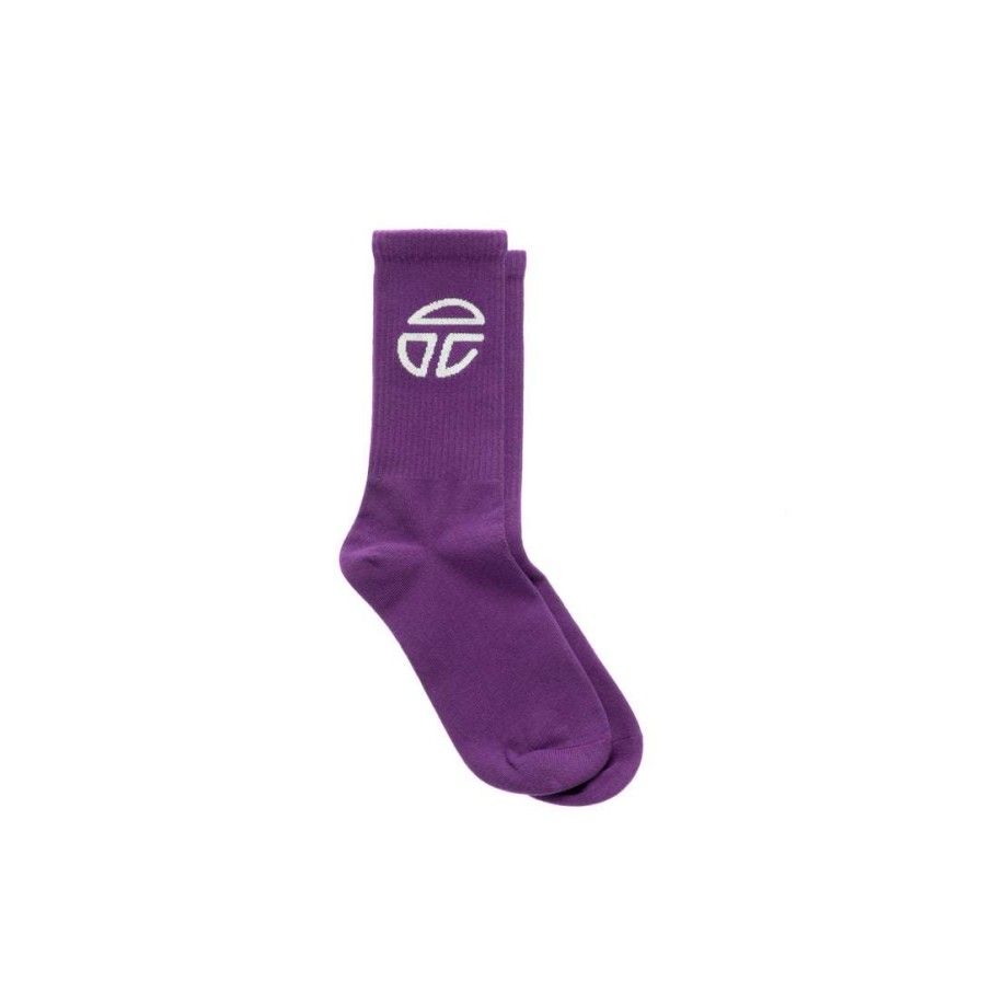 Accessories * | Promo Telfar Athletic Logo Socks Grape