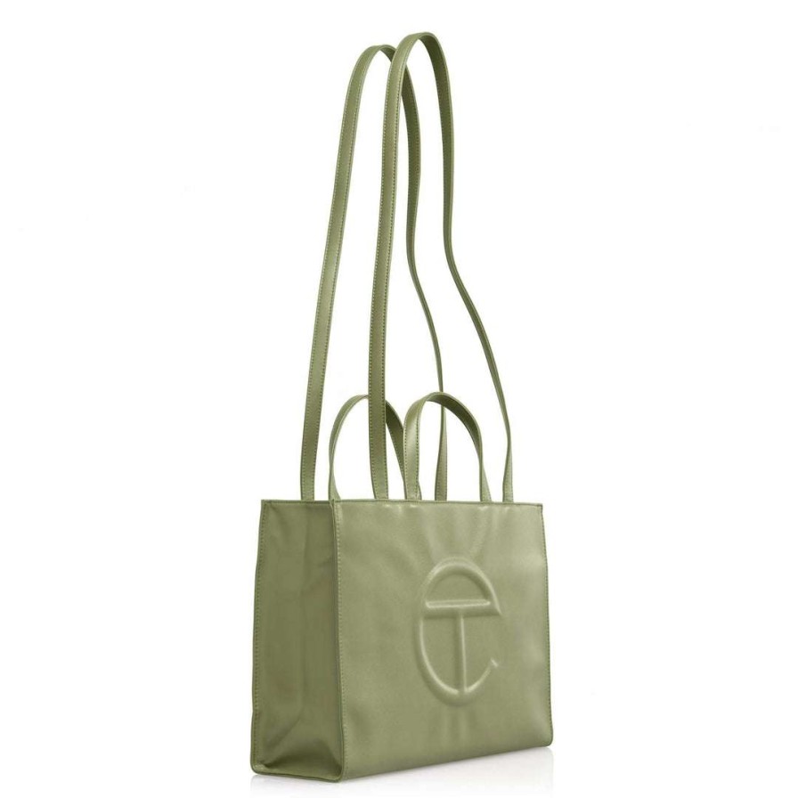 Bags * | Top 10 Telfar Medium Drab Shopping Bag Shopping Bags