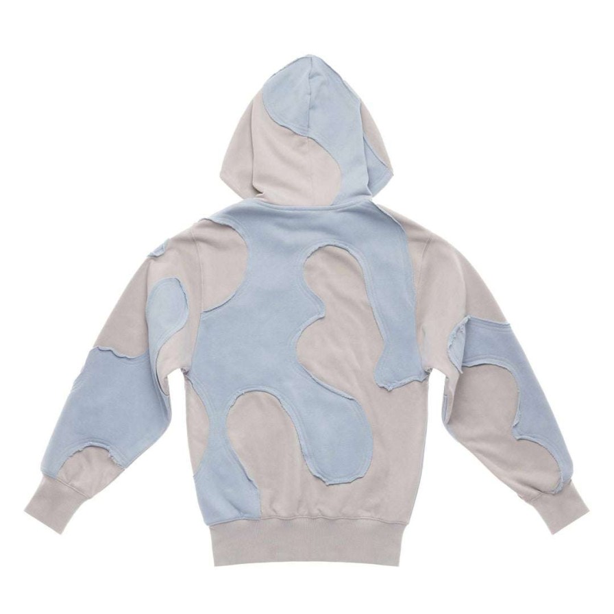 Apparel * | New Telfar Camo Hoodie Blue/Bone