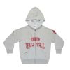 Apparel * | Coupon Telfar Zip-Up Hoodie Heather Grey Hoodies + Sweats