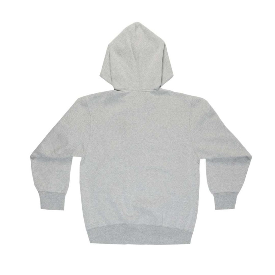 Apparel * | Coupon Telfar Zip-Up Hoodie Heather Grey Hoodies + Sweats