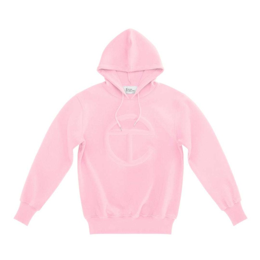 Apparel * | Hot Sale Telfar Embossed Hoodie Bubblegum