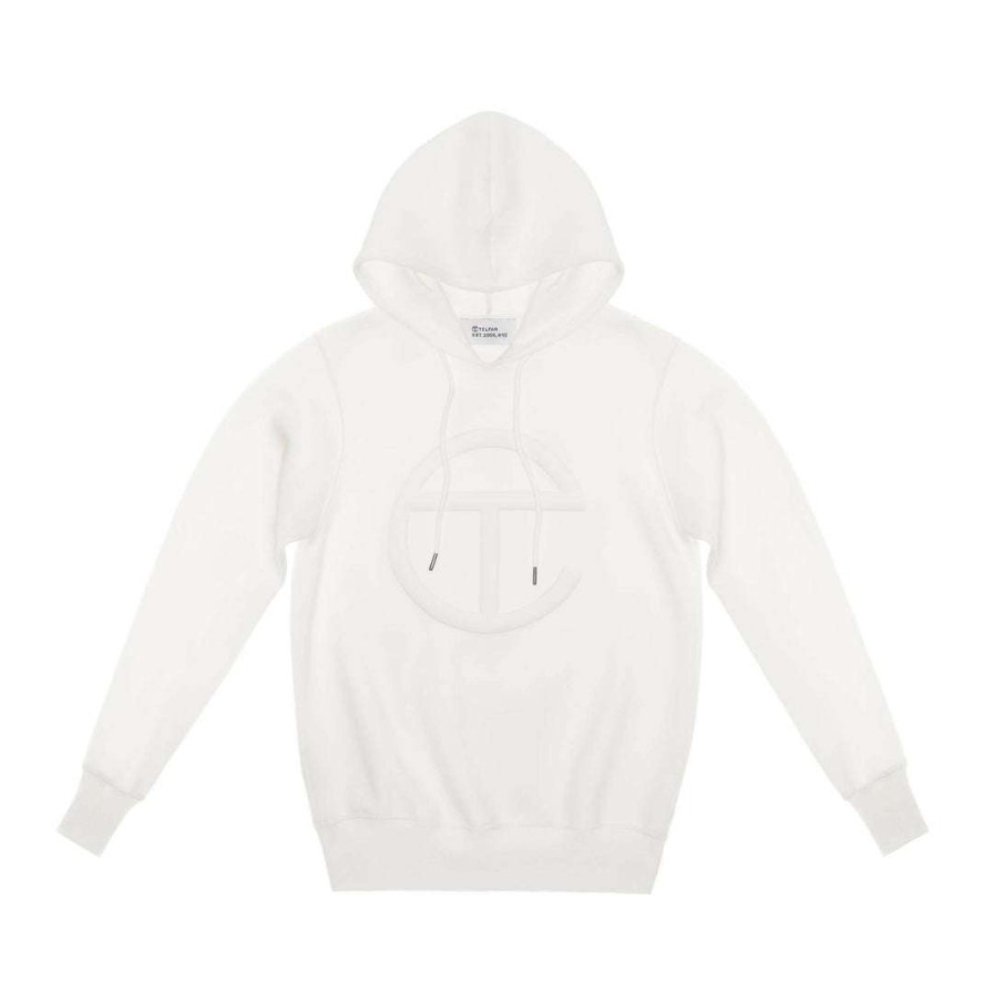 Apparel * | Best Deal Telfar Embossed Hoodie White