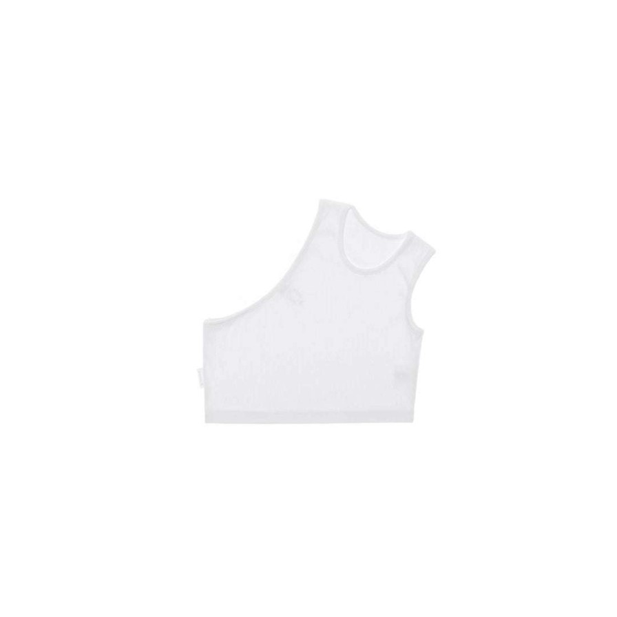 Apparel * | Budget Telfar Cropped Half Tank White