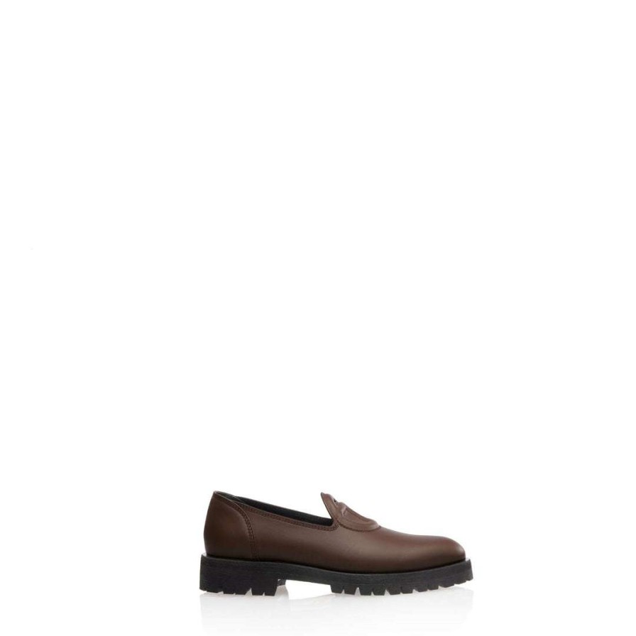 Shoes * | Deals Telfar Logo Loafer Chocolate Shoes