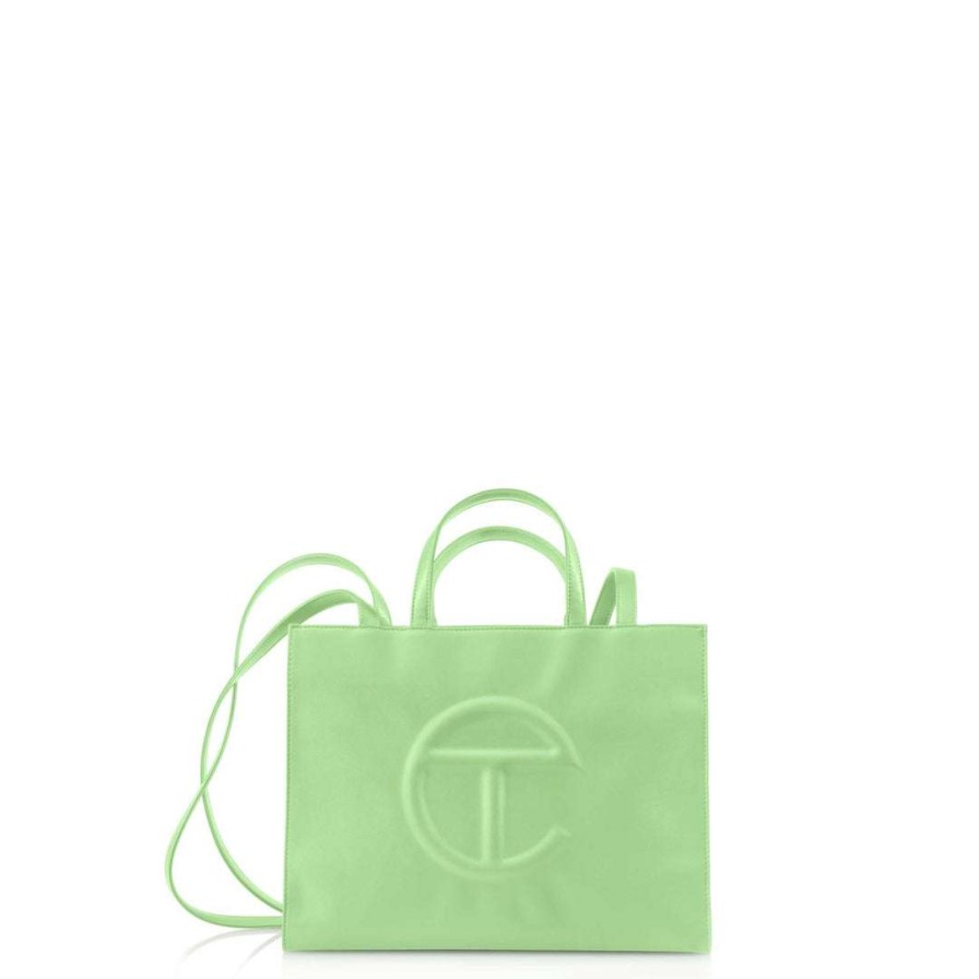 Bags * | Top 10 Telfar Medium Double Mint Shopping Bag Shopping Bags