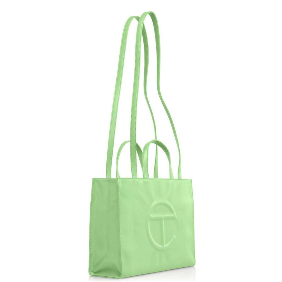 Bags * | Top 10 Telfar Medium Double Mint Shopping Bag Shopping Bags