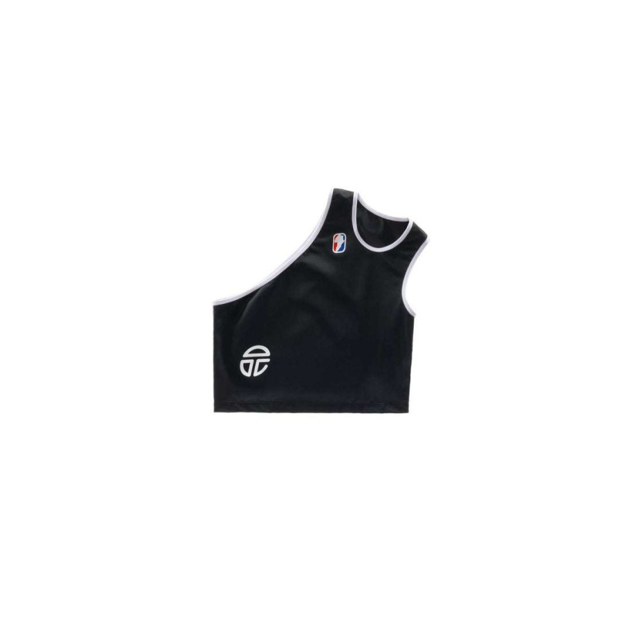 Apparel * | Best Deal Telfar Crop Performance Half Tank Black