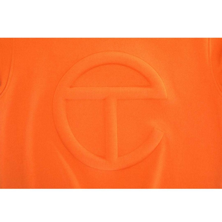 Apparel * | Promo Telfar Embossed Hoodie Orange