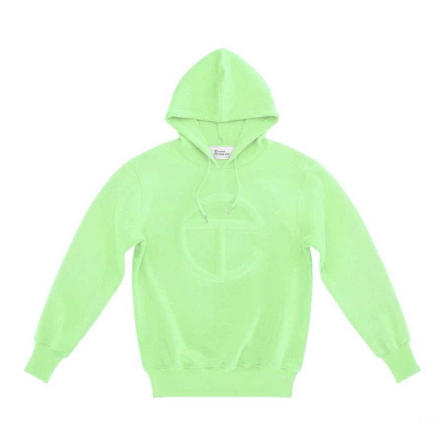 Apparel * | Outlet Telfar Embossed Hoodie Double Mint