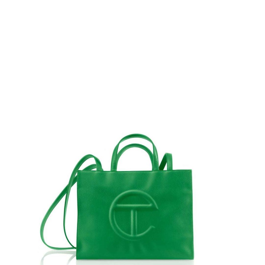 Bags * | Brand New Telfar Shopping Bags Medium Greenscreen Shopping Bag