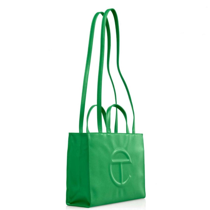 Bags * | Brand New Telfar Shopping Bags Medium Greenscreen Shopping Bag