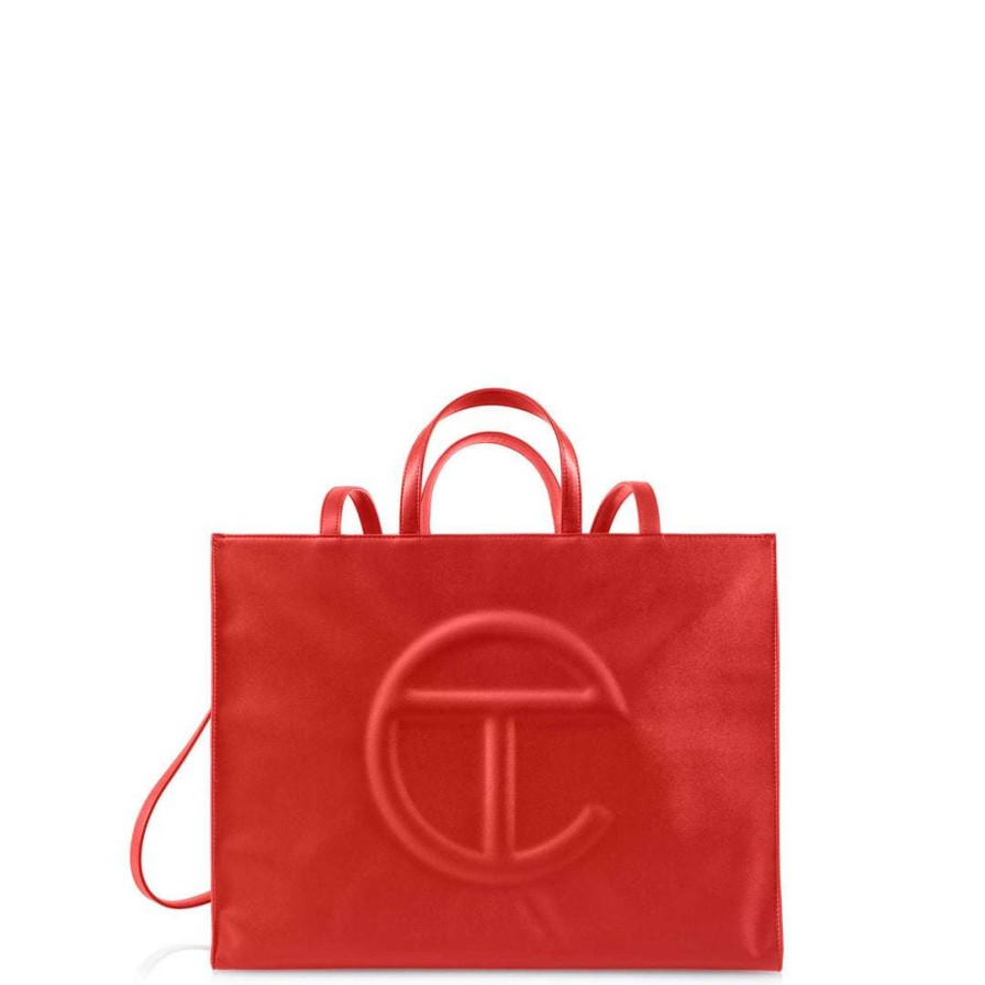 Bags * | Discount Telfar Large Red Shopping Bag