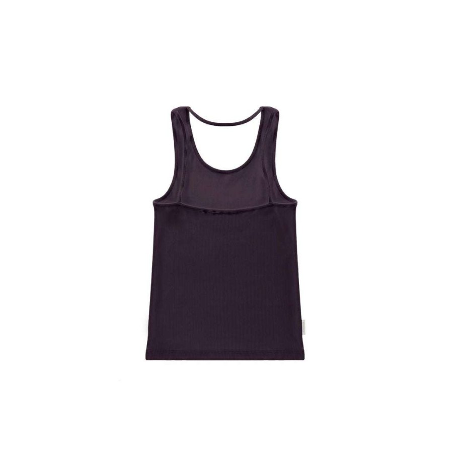 Apparel * | Flash Sale Telfar Halter Tank Eggplant Rib Knits