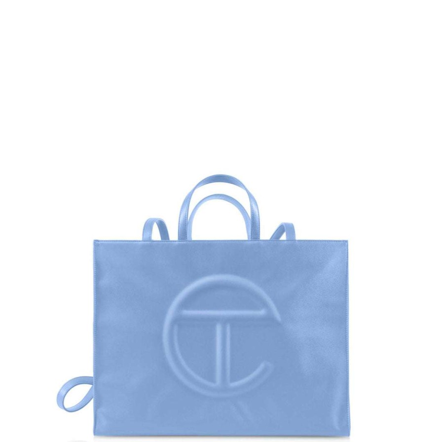 Bags * | Wholesale Telfar Large Cerulean Shopping Bag Shopping Bags