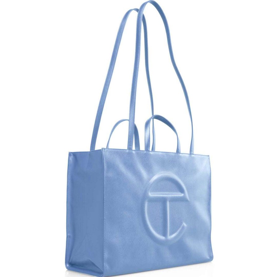 Bags * | Wholesale Telfar Large Cerulean Shopping Bag Shopping Bags