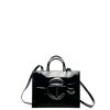 Bags * | Best Deal Telfar Medium Black Patent Shopping Bag Patent Shoppers