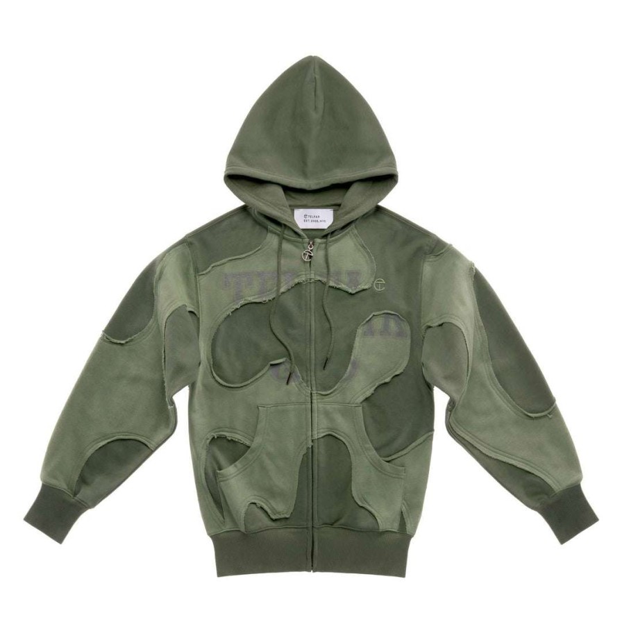 Apparel * | Deals Telfar Camo Hoodie Olive Drab