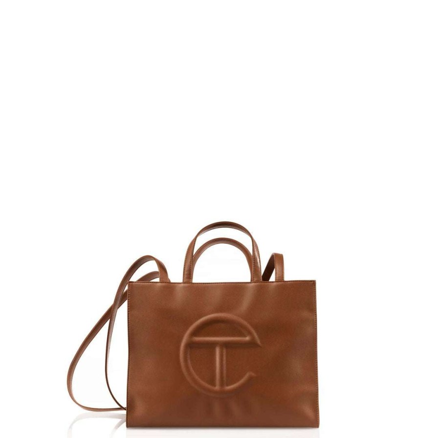 Bags * | Best Reviews Of Telfar Medium Tan Shopping Bag Shopping Bags