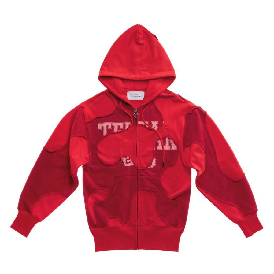 Apparel * | Promo Telfar Camo Hoodie Red