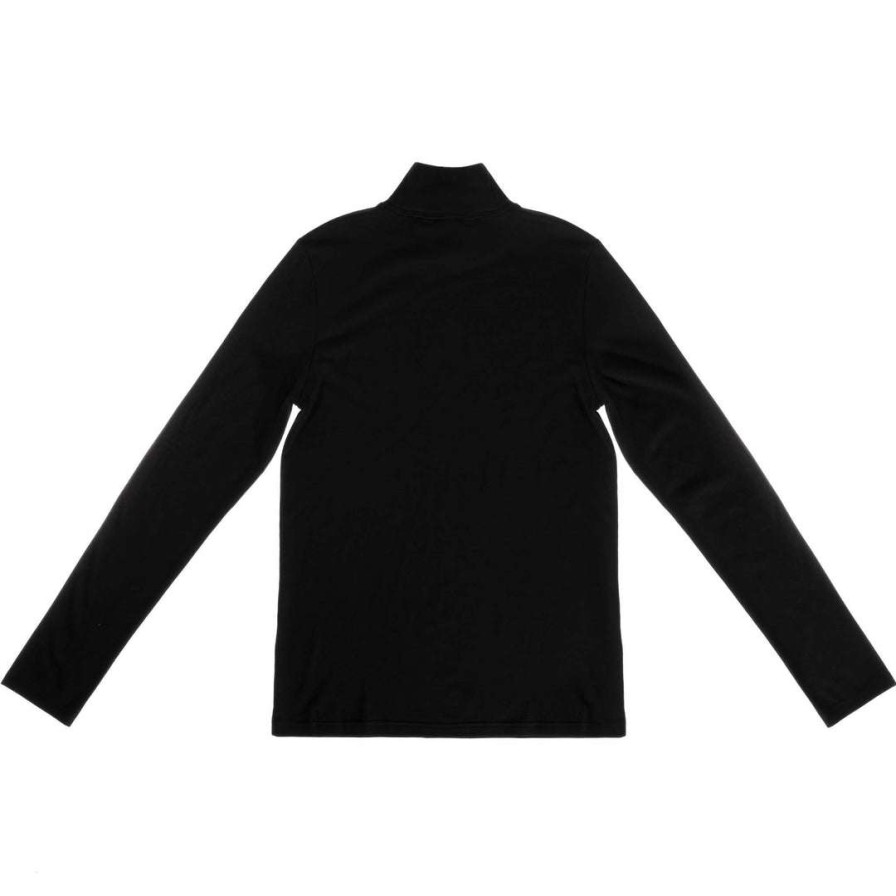 Apparel * | Coupon Ugg X Telfar Crystal Logo Mockneck Black T-Shirts