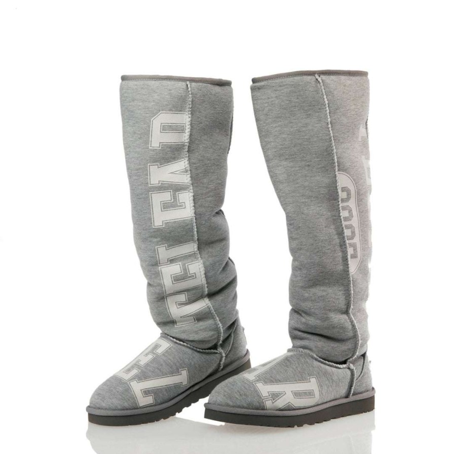 Shoes * | Best Pirce Ugg X Telfar Fleece Tall Heather Grey