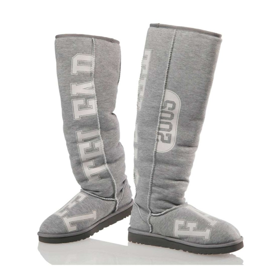 Shoes * | Best Pirce Ugg X Telfar Fleece Tall Heather Grey