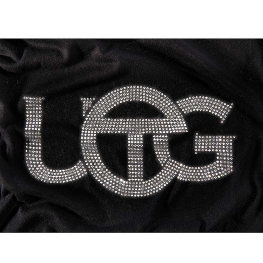 Apparel * | Discount T-Shirts Ugg X Telfar Crystal Logo Tee Black