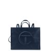 Bags * | Discount Telfar Large Navy Shopping Bag