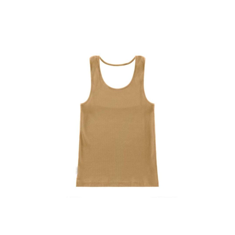 Apparel * | Cheap Telfar Rib Knits Halter Tank Cream