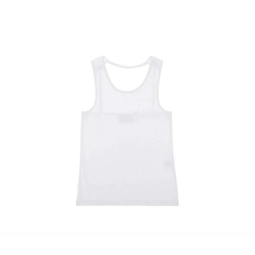 Apparel * | Deals Telfar Rib Knits Halter Tank Top White