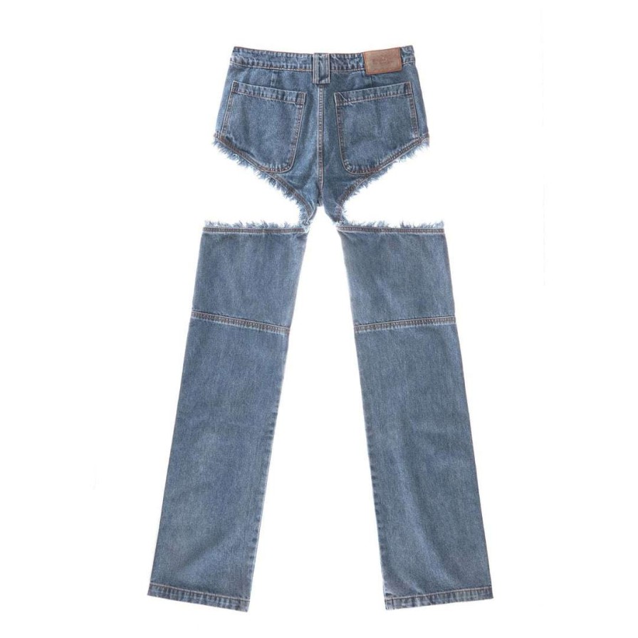 Apparel * | Best Pirce Telfar Thigh-Hole Jean Blue