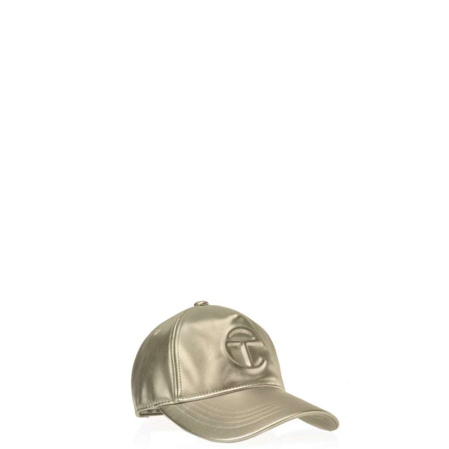 Accessories * | Flash Sale Telfar Logo Embossed Hat Gold Hats + Belts